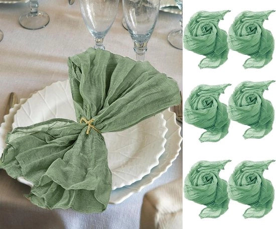 Serviette in set da 6, tovagliolo di garza per formaggi, 51 cm, stoffa vintage boho in cotone, tovagliolo di garza, tovaglioli per matrimoni, feste, tavolate, ristoranti, caffè