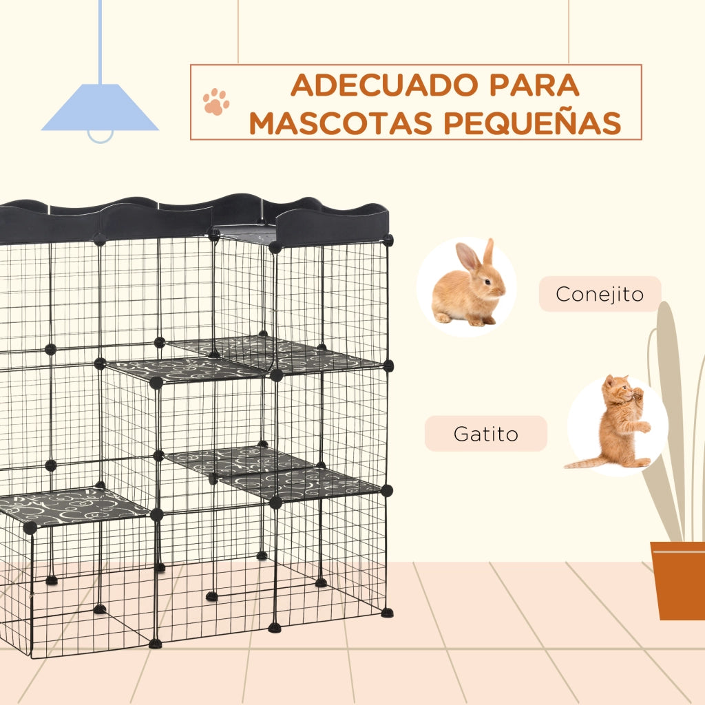 Recinto per Animali Domestici ¨C zephmum ¨C Grigio 105x70x116 cm