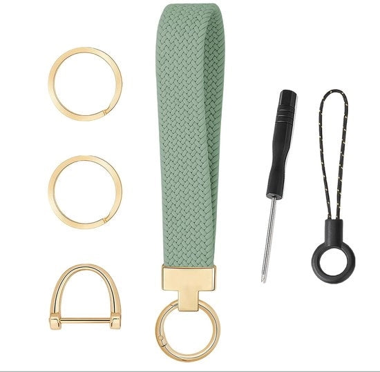 Set di 5 Chiavi a Sostegno - Accessorio per Auto - Chiavi a Catenella - D-Ring - Design a Golf - Accessorio di Stile