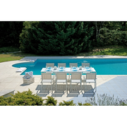 Tavolo Montecatini 135/270X90,5 - Alluminio Bianco Moia