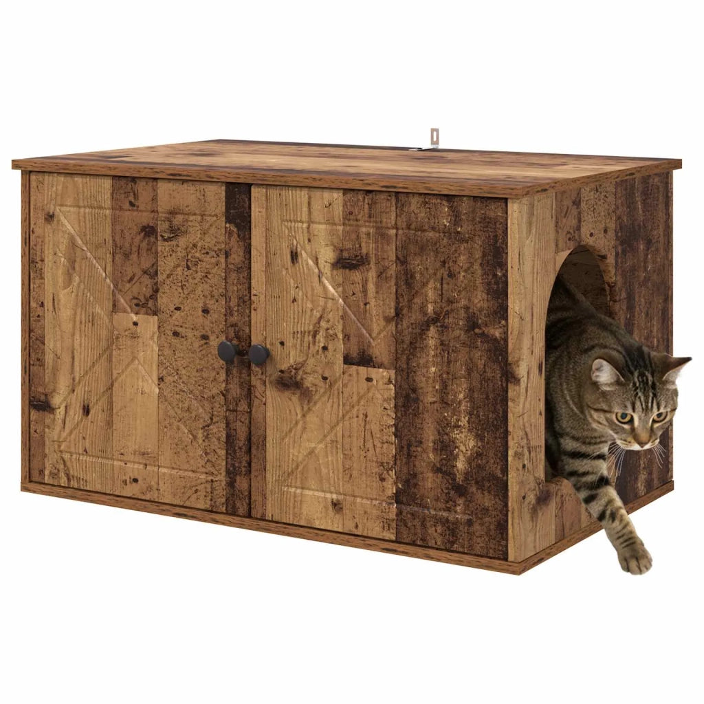 Casa per Gatti Legno vecchio 85 x 55 x 50 cm Legno multistrato 8000732