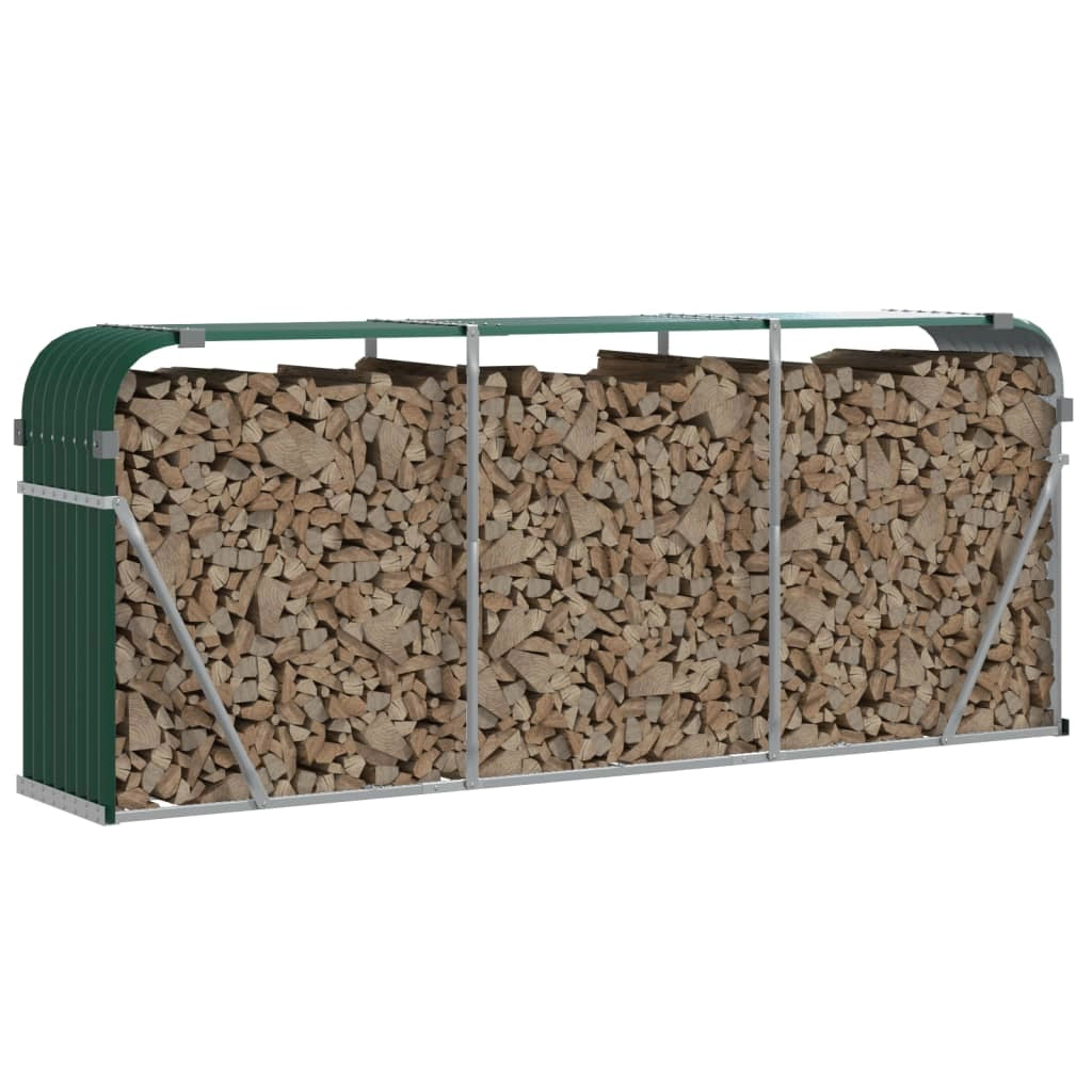 Portalegna 234 x 45 x 100 cm acciaio zincato verde 02_0043768