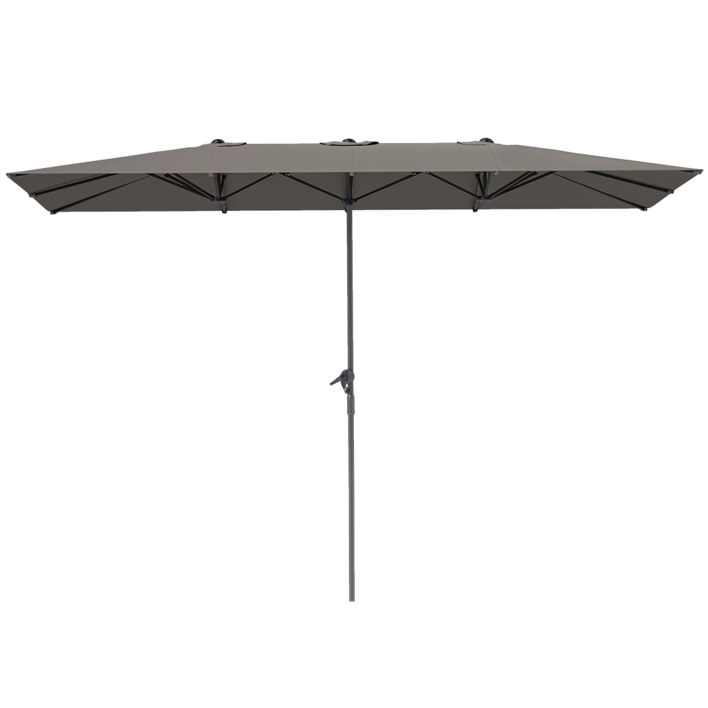 Parasole da giardino esterno rettangolare ¨C zephmum ¨C grigio scuro 451x264 cm
