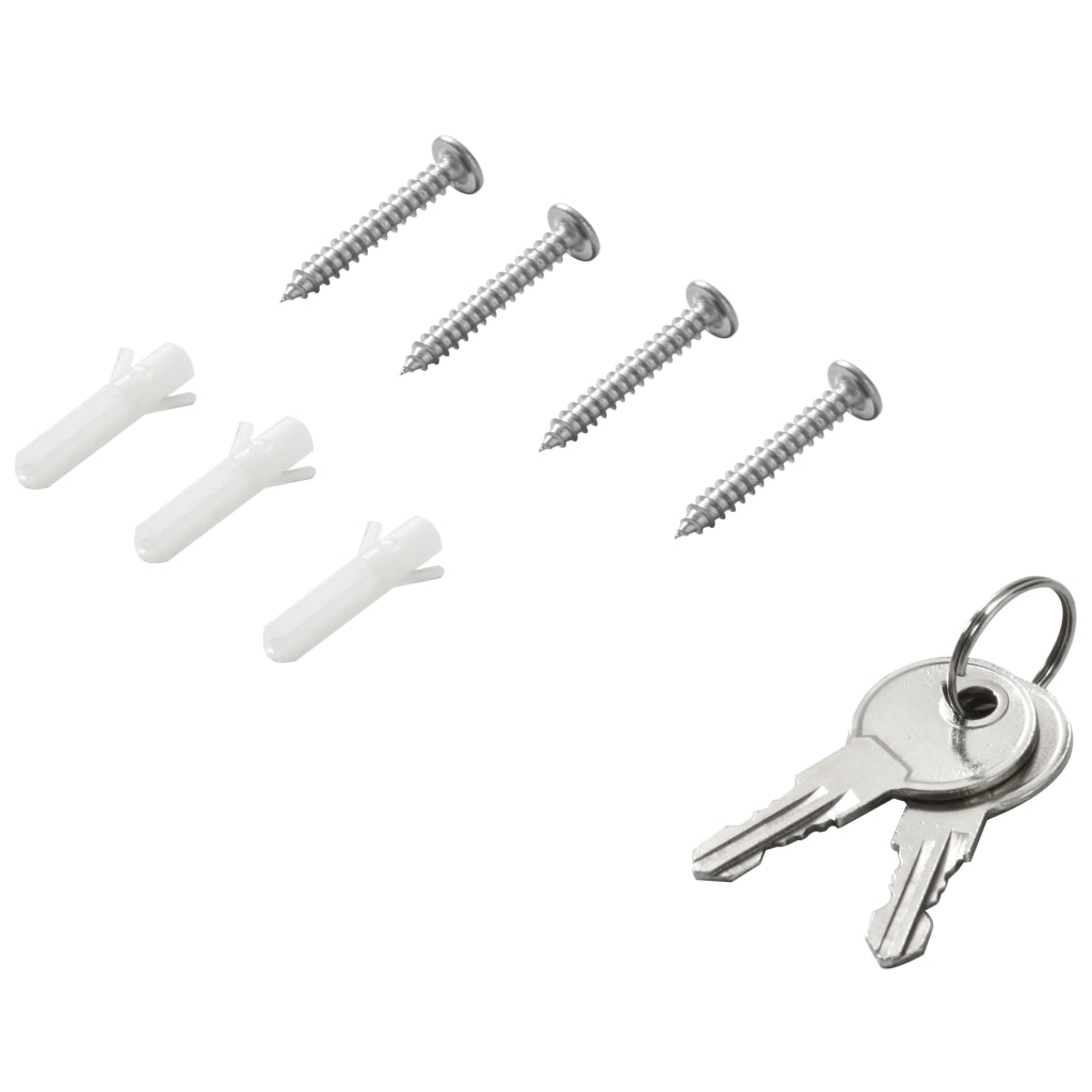 Armadietto Farmacia Parete ¨C Xylo ¨C Acciaio Inox con Vetro Temperato, 20x12x58 cm