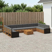 Set divani con cuscino 11 pcs Legno di Acacia Massello 3383935