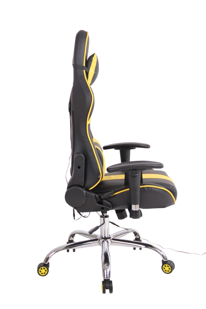 Sedia Ufficio Massaggiante Limit XM In Similpelle Nero/giallo