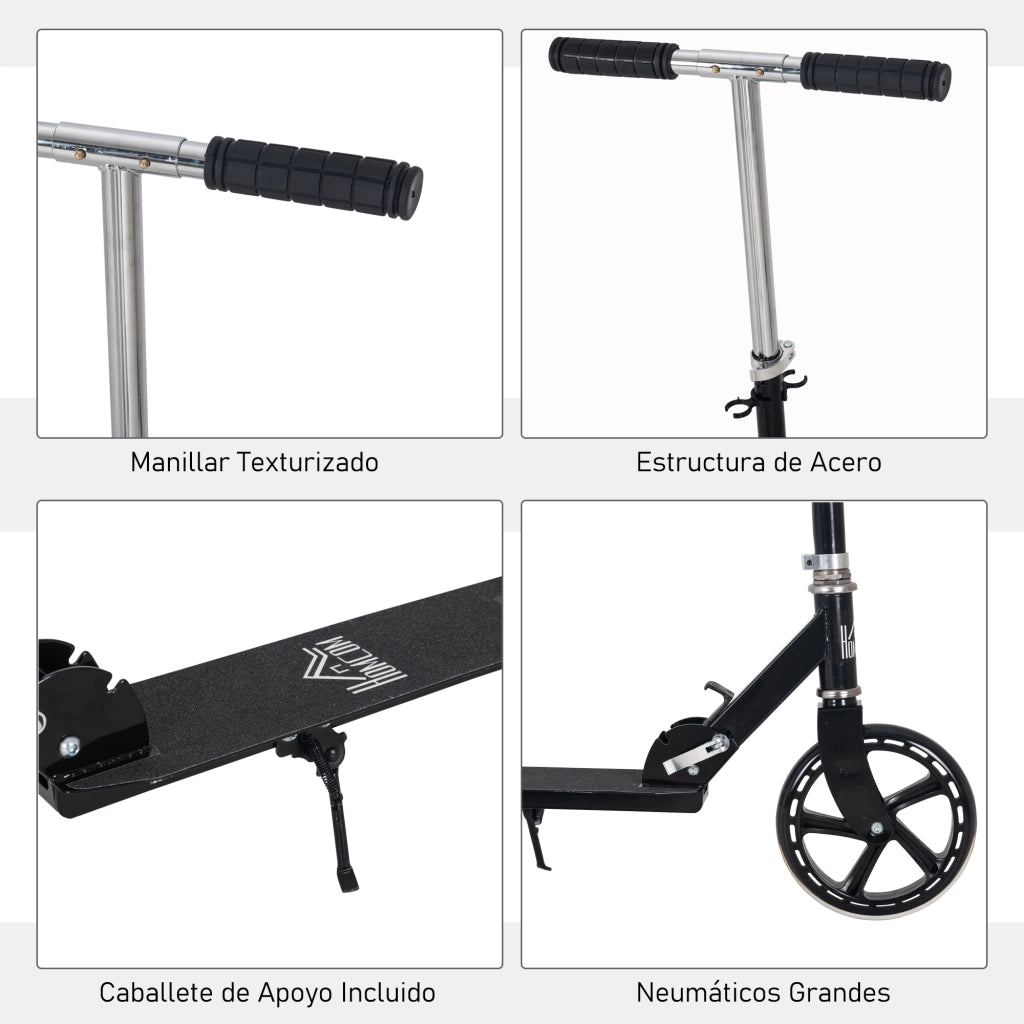 Scooter Pieghevole per Bambini ¨C Minimal ¨C 88x37x75-100 cm Nero