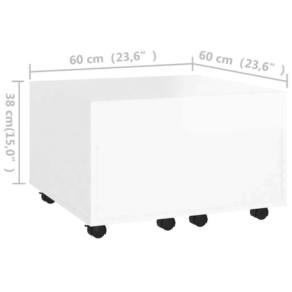 Tavolino da Salotto Bianco 60x60x38 cm in Truciolato cod mxl 10416