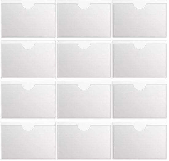 Sostegno per Carte 24 pezzi - Cinture per Carte trasparenti - Sostegno autoadesivo - 6 x 9 cm - Ideale per Carte di Parcheggio - PVC di alta qualità - Sostegno per Carte di Parcheggio
