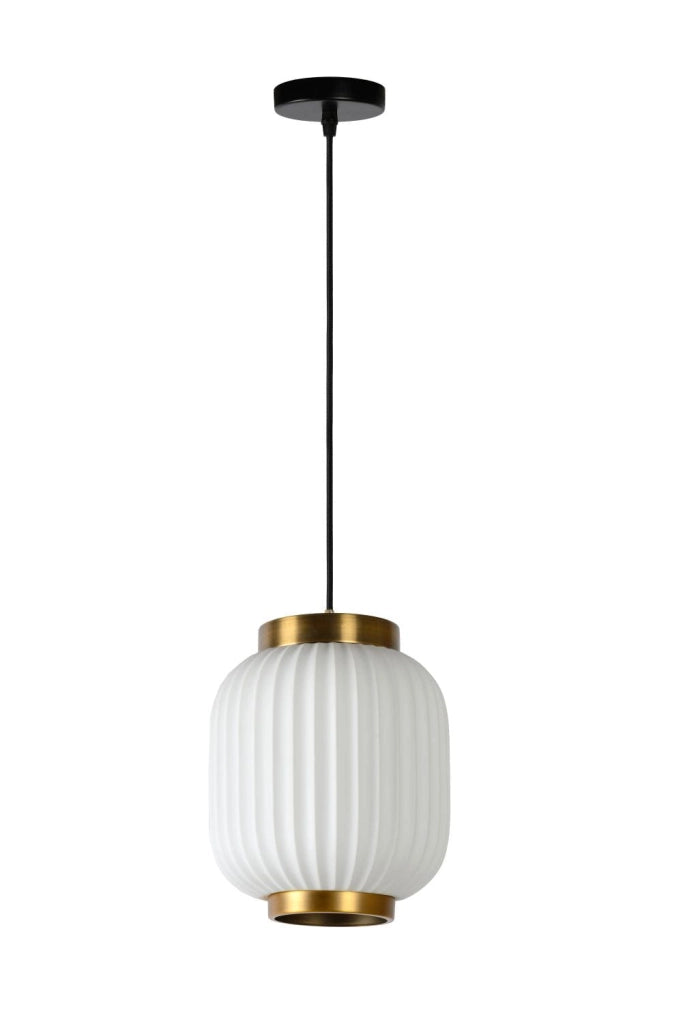 Lampada a sospensione Lucide Gosse E27 oro/bianco 170 cm