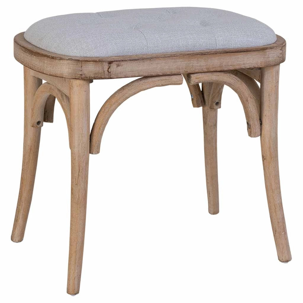 Sgabello in legno imbottito 55x37x47h cm