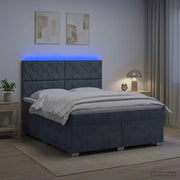 Letto box spring con materasso Grigio Scuro 180 x 200 cm 3455163