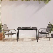 Set da Pranzo da Giardino 3 pz in Acciaio Antracitecod mxl 77286