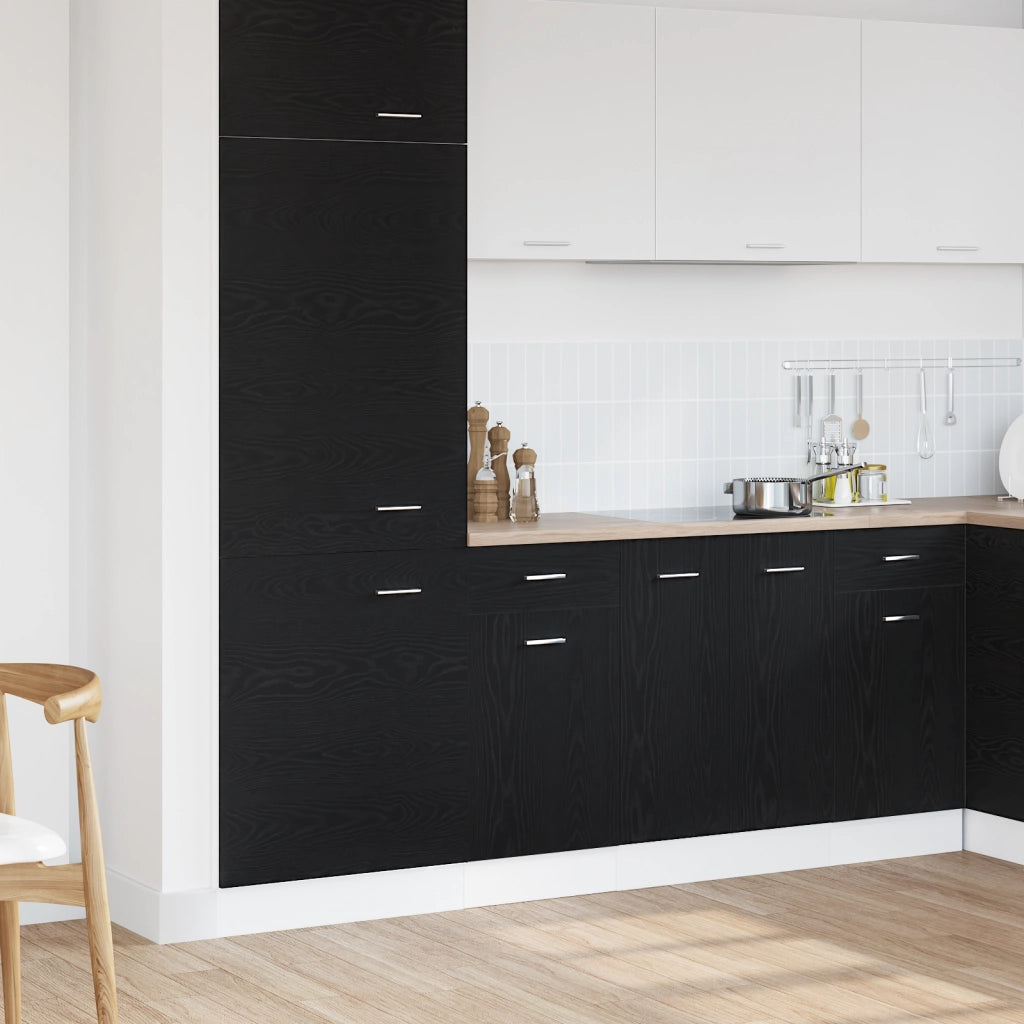 Mobile con cassetti - Rovere nero, 40x46x81.5 cm, Realizzato in legno ingegnerizzato