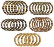 Set di elastici per capelli 25 pezzi - senza cuciture/elastici - stampa leopardo - cinture per capelli morbide - per donne/ragazze - leggeri e facili da portare