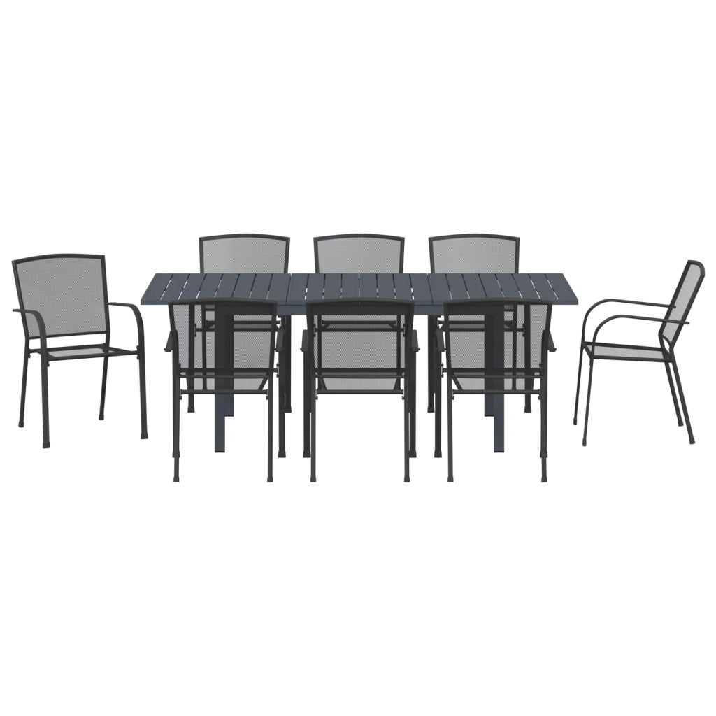 Set Mobili Corridoio  9 Pezzi Acciaio Antracite
