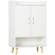 Scarpiera in Legno Bianco con Ripiano Aperto ¨C zephmum ¨C 60x30x92cm