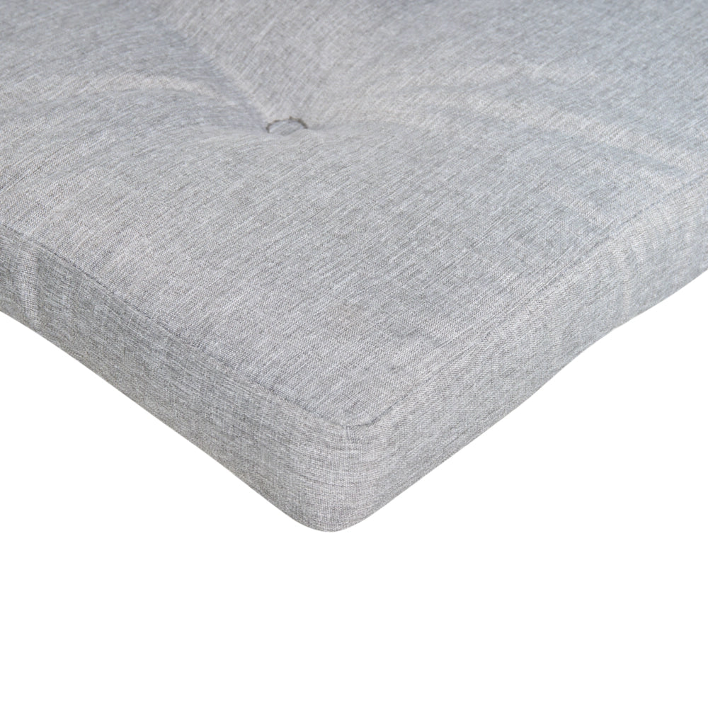 Set di 8 cuscini per sedile/schienale per sedie da esterno con lacci grigio melange giardino esterno