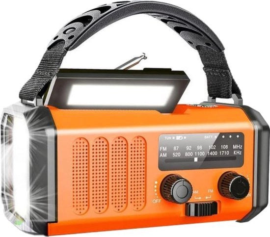 Radio Solare per Emergenza Esterna - Batteria Portatile & Lampada da Torcia