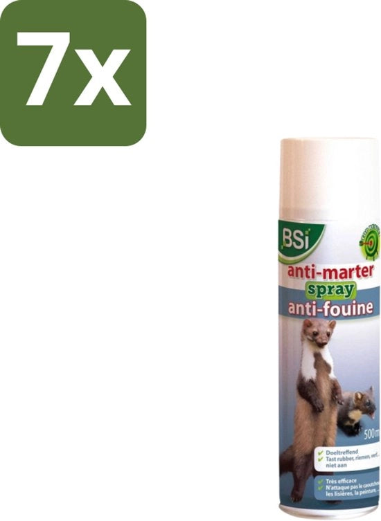 Spray anti-marter - Difesa per veicoli e abitazioni - 500 ml - Confezione in bulk - 7 pezzi