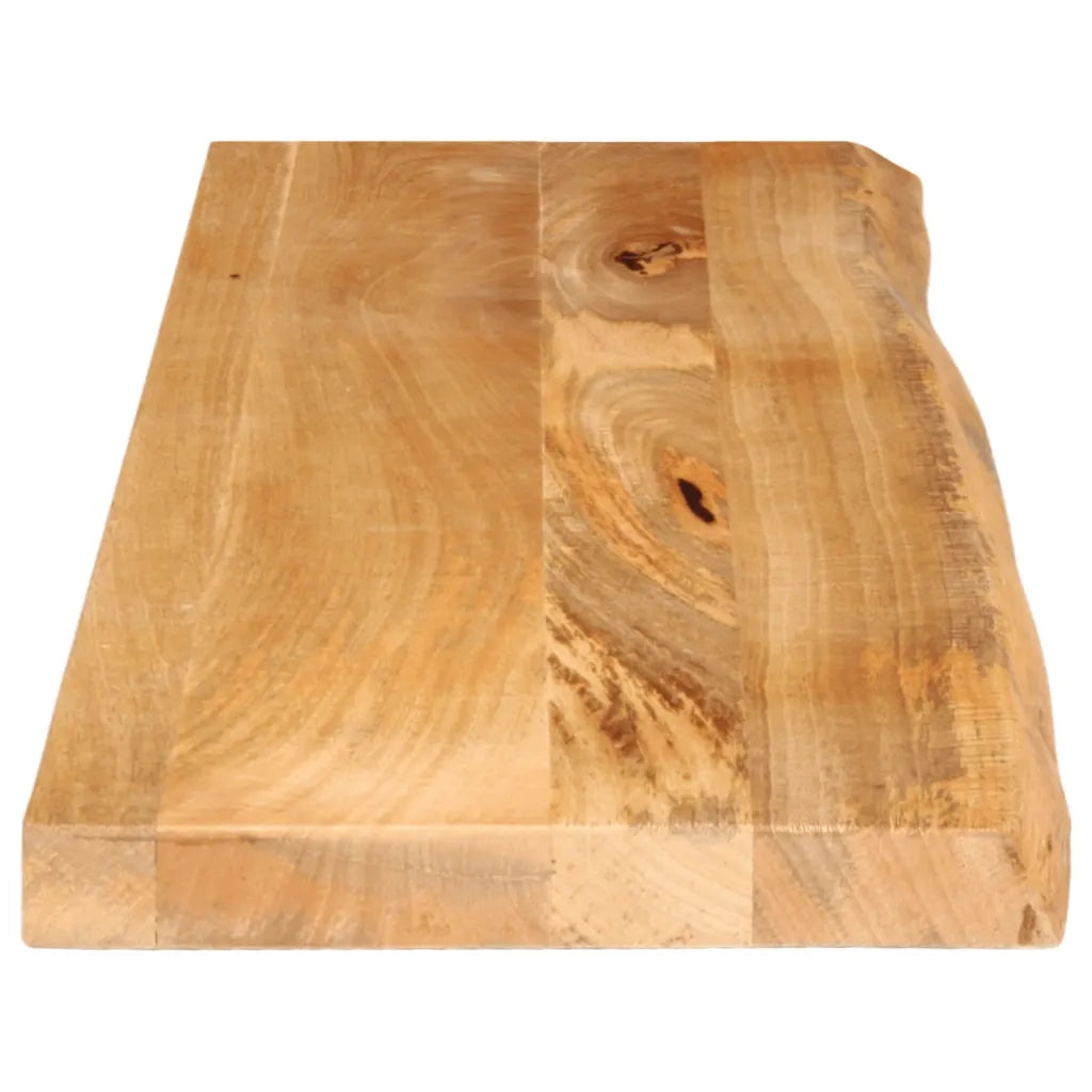 Piano Tavolo Bordi Vivi 110x40x3,8cm in Legno Massello di Mango 370493