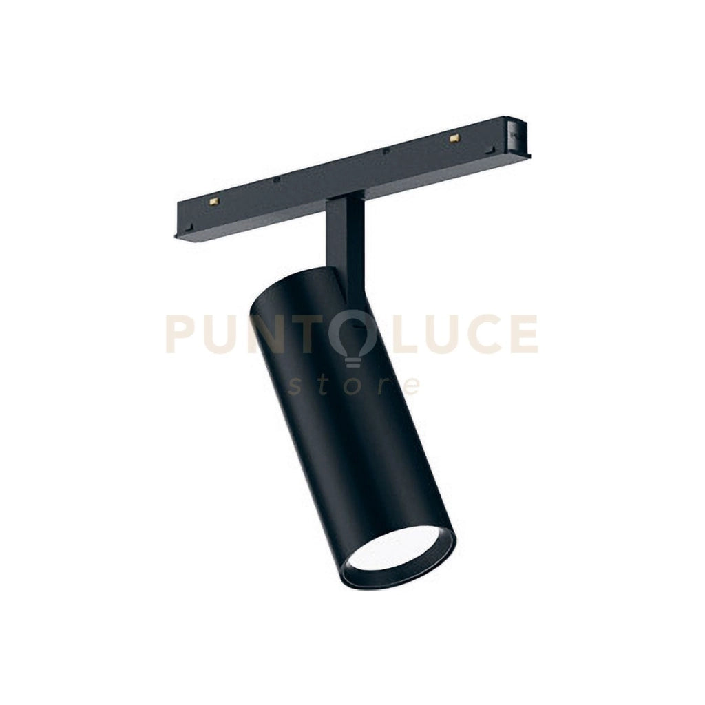 GFA1351- MODULO LED INCLINABILE REGOLABILE PER BINARIO DOPPIA ACCENSIONE AD INCASTRO MAGNETICO PER BINARIO 48V 3000K 1396LM 18W D.5,5CM NERO