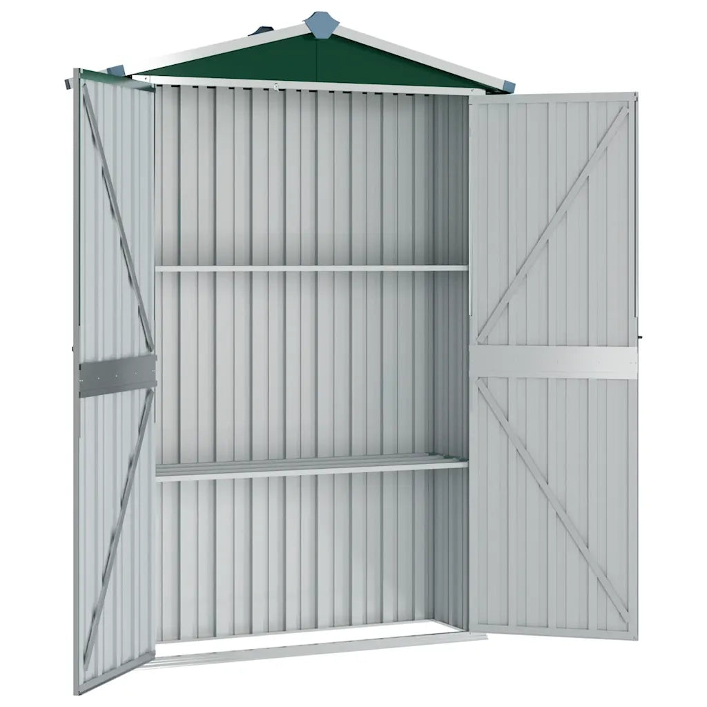 Capanno da Giardino Verde 107,5x46x183 cm in Acciaio Zincato cod mxl 65828