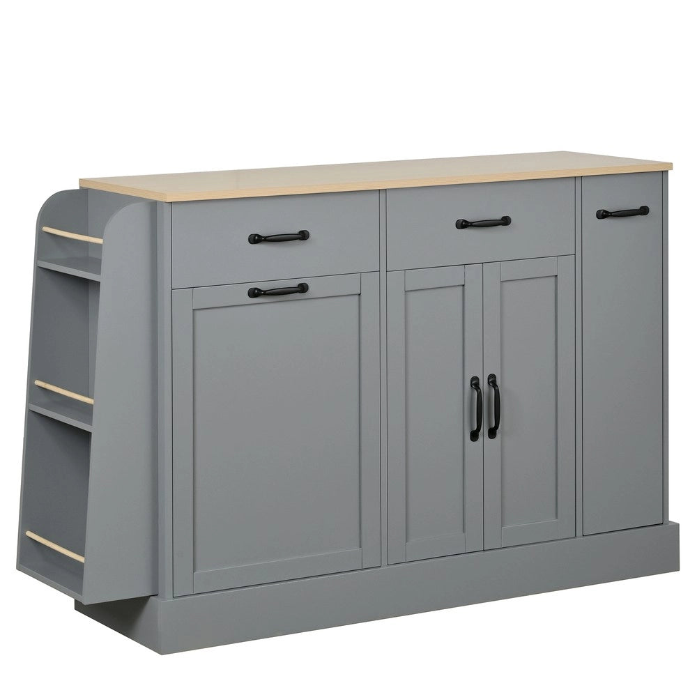 Credenza con Cassetti e Scomparto Rifiuti ¨C MINIMAL ¨C Grigio