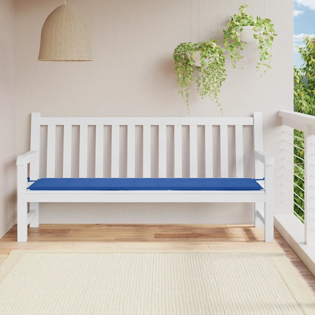 Cuscino per Panca Blu Reale 200x50x4 cm in Tessuto Oxford