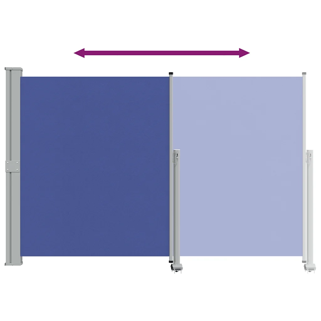 Tenda Laterale Retrattile per Patio-Tenda parasole per balcone 160x300 cm Blu