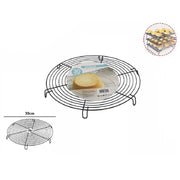 Trade Shop - Griglia Di Raffreddamento Per Torta Dolci Biscotti Tonda 30cm Con Piedini 74150 -