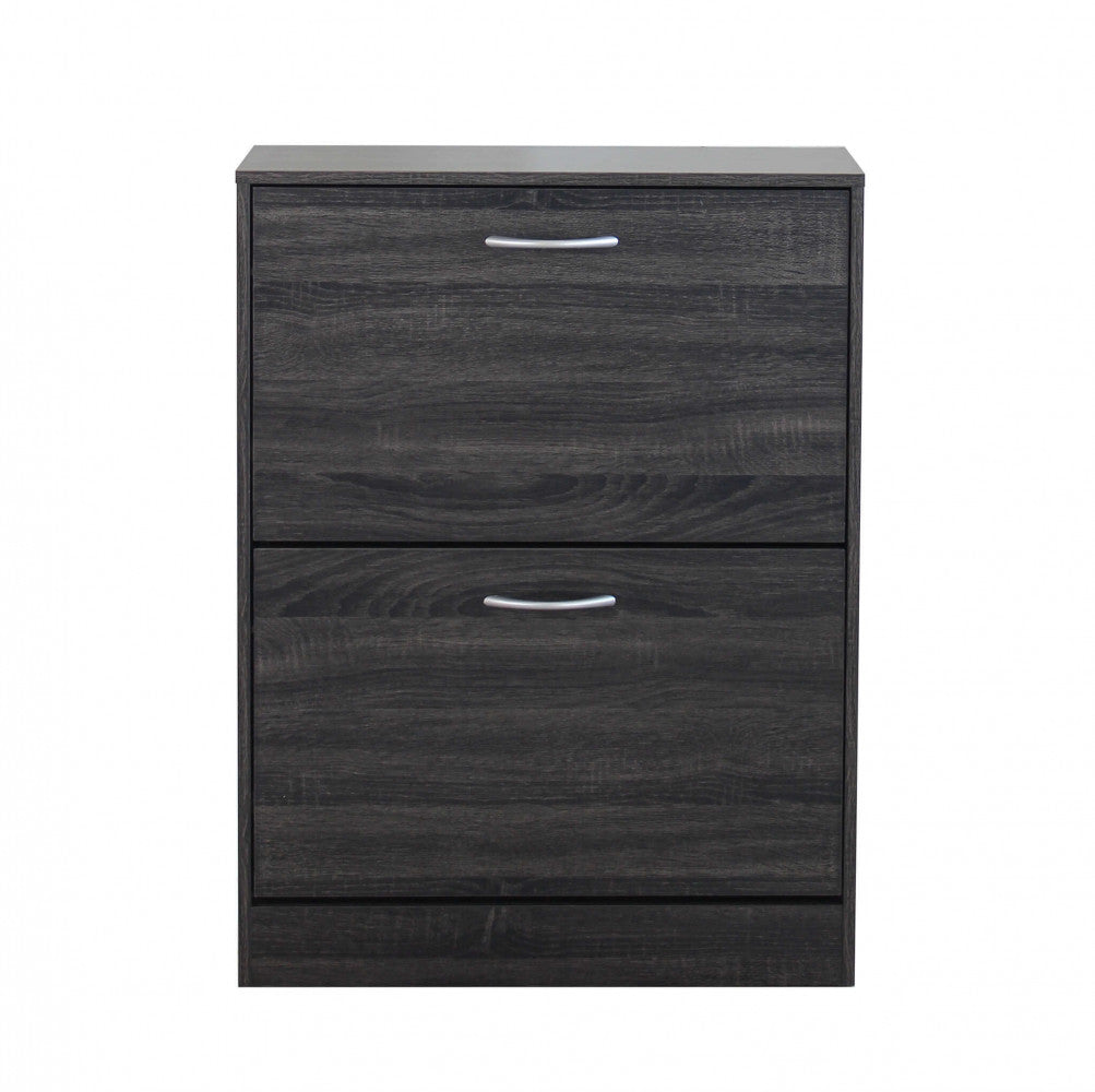 Scarpiera Sally 60x24x80 h cm in Legno Grigio Scuro