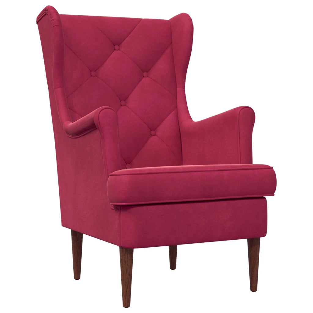 Poltrona Rosso Vino Velluto 42029911