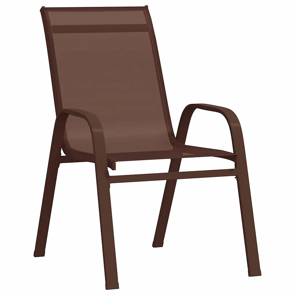 Set da Pranzo per Giardino 7 pcs Marrone e Nero 3379133