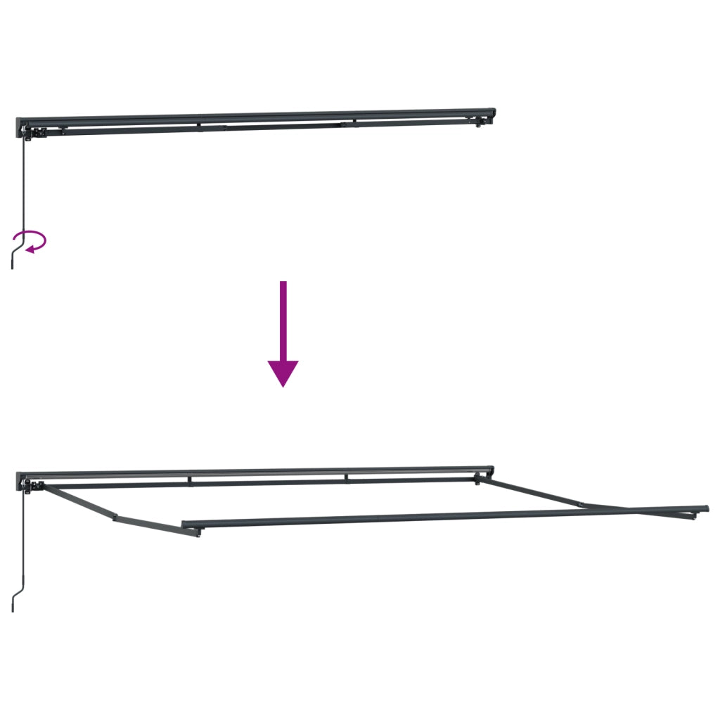Telaio Tenda Semi-Cassettata Retrattile Manuale in Metallo