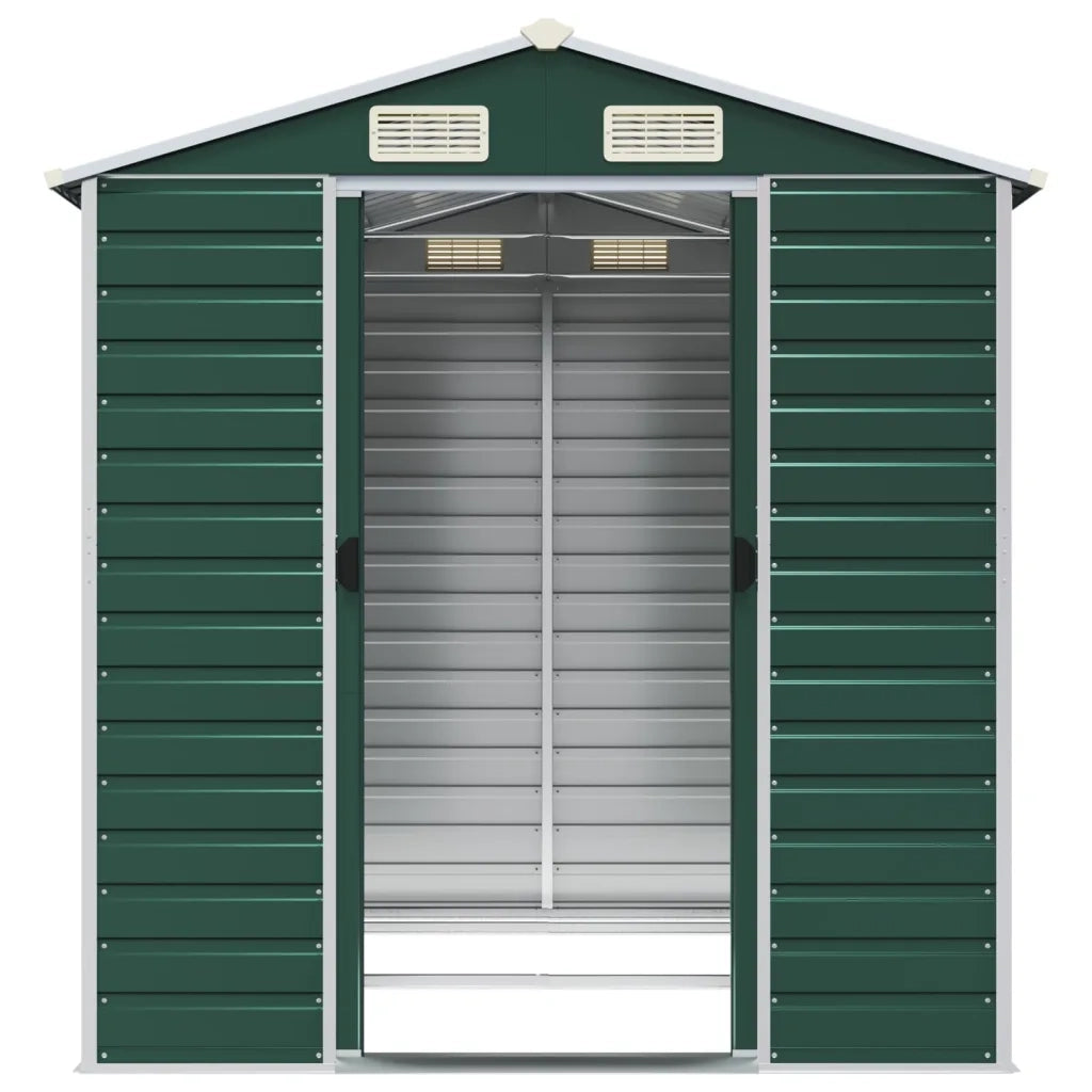 Casetta da giardino verde 191x215x198 cm in acciaio zincato 3188232