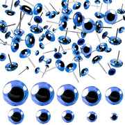 Occhi Blau 100 Stuks - Occhi di Sicurezza Rond 3-12 mm - Filler per Cuscini - Nasini di Sicurezza per Cuscini - Attività di Fai da Te per Bambini