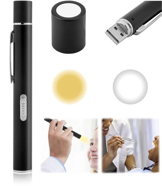 Lampada da apprendimento, ricaricabile, penlampada USB: lampada da apprendimento singola con clip da tasca, torcia da tasca professionale LED, campeggio, escursioni