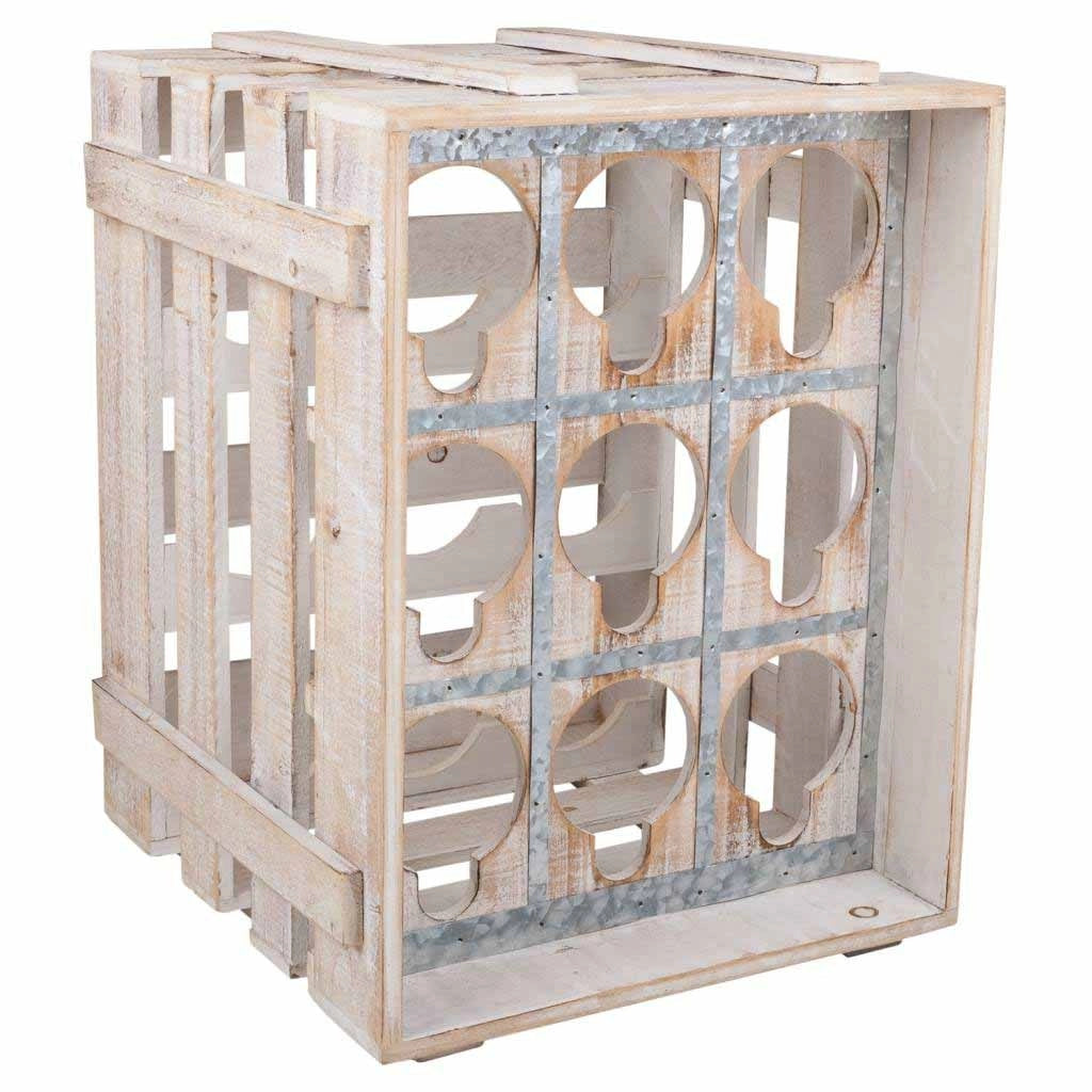 Cassetto portabottiglie in legno marrone 33x32x43h