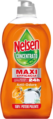 NELSEN DETERGENTE PER PIATTI CONCENTRATO DA 450 ML FORMULA ANTI ODORE
