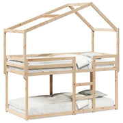Letto singolo | Letto per adulti | Letto a Castello senza Materasso 90x200cm Massello Pino
