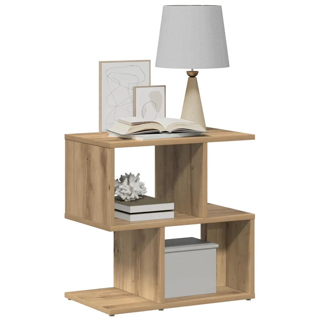 Comodini 2pz-Set di 2 Tavolino da notte Rovere Artigianale 50x30x51,5 cm Legno Multistrato