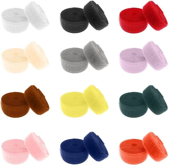 Nastro adesivo per cucire - 1 metro chiusura adesiva extra resistente - nastro adesivo a tessuto in nylon per abbigliamento e artigianato