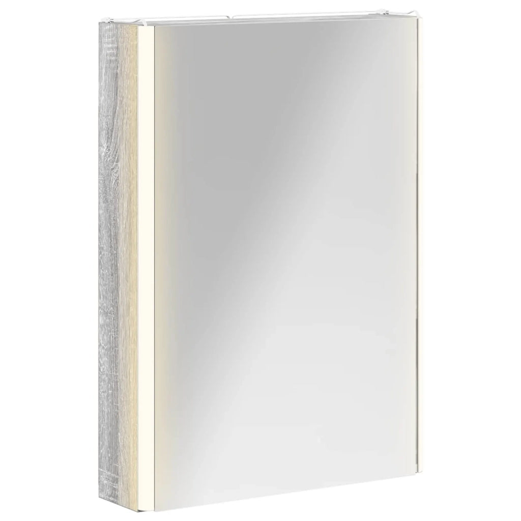 Mobiletto per specchio da bagno Grigio Sonoma