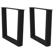 Set di 2 gambe regolabili per tavolino da caffè a forma di V 50 x 43 cm moderno metallo nero 02_0056916