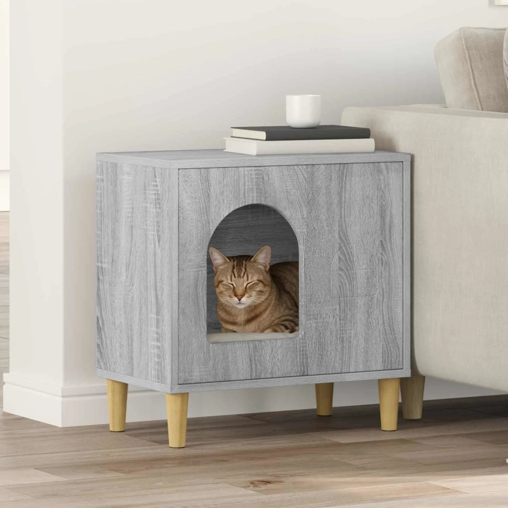 Casa per Gatti Grigio Sonoma 51 x 30 x 52 cm 8000668