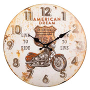 Orologio da parete in legno marrone d34x2h
