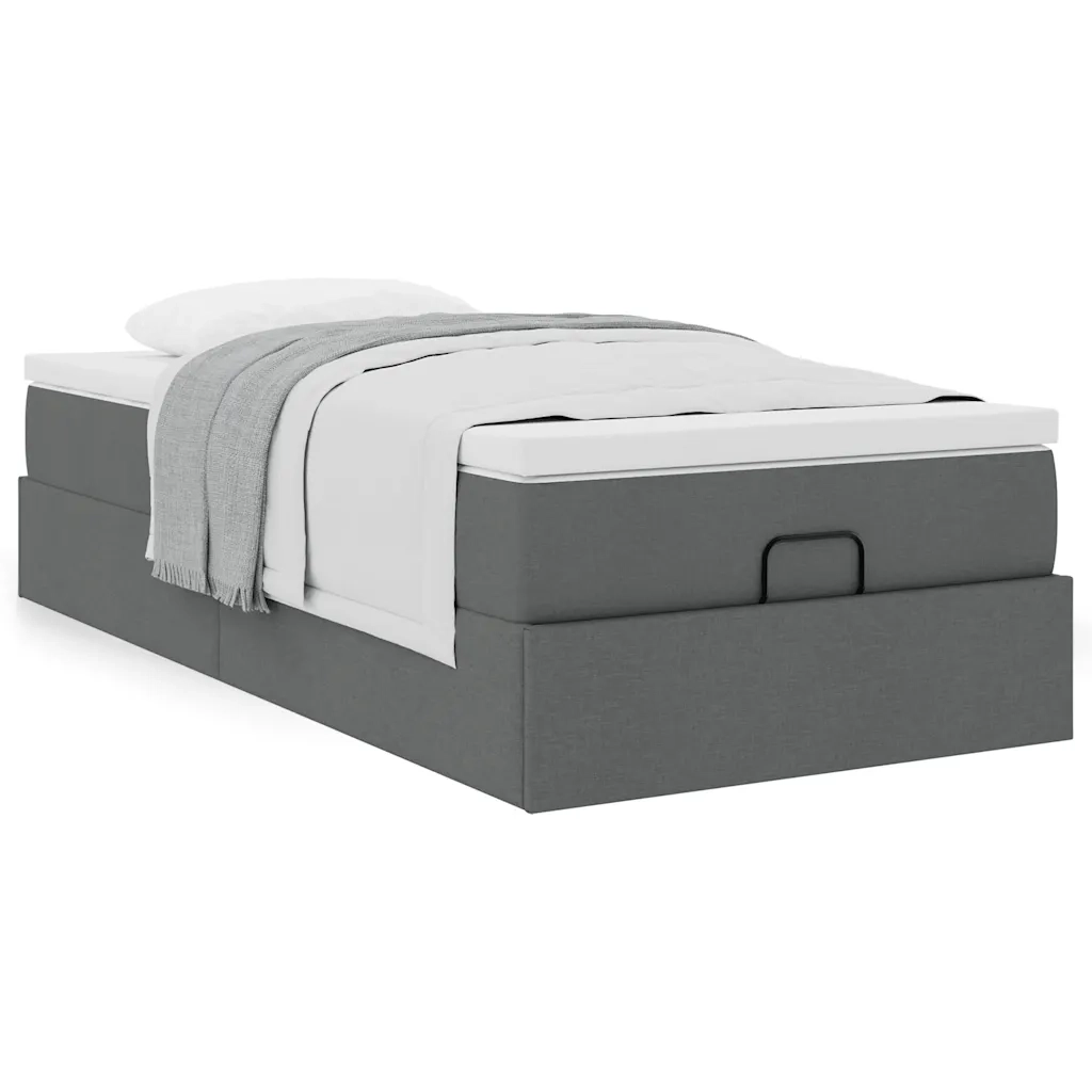 Struttura Letto Pouf con Materasso 90x200 cm in Tessuto 3311079