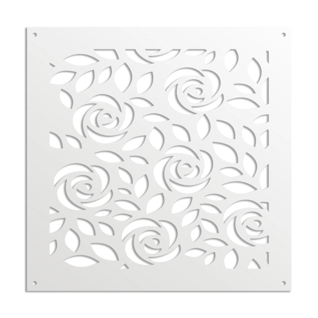 PETALI - Pannello in PVC traforato - Parasole Misura: 73x73 cm, Colore: bianco