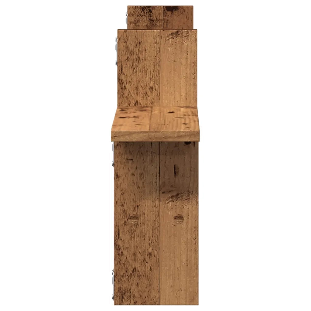 Mensole da Parete 2pz Legno Vecchio 38x12x38 cm in Truciolato